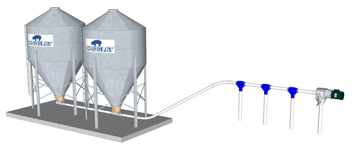 GrowerSELECT® Grow-Flex™ flexible auger systems are available in a variety of capacities and configurations to meet the feed delivery needs of any swine or poultry production operation.