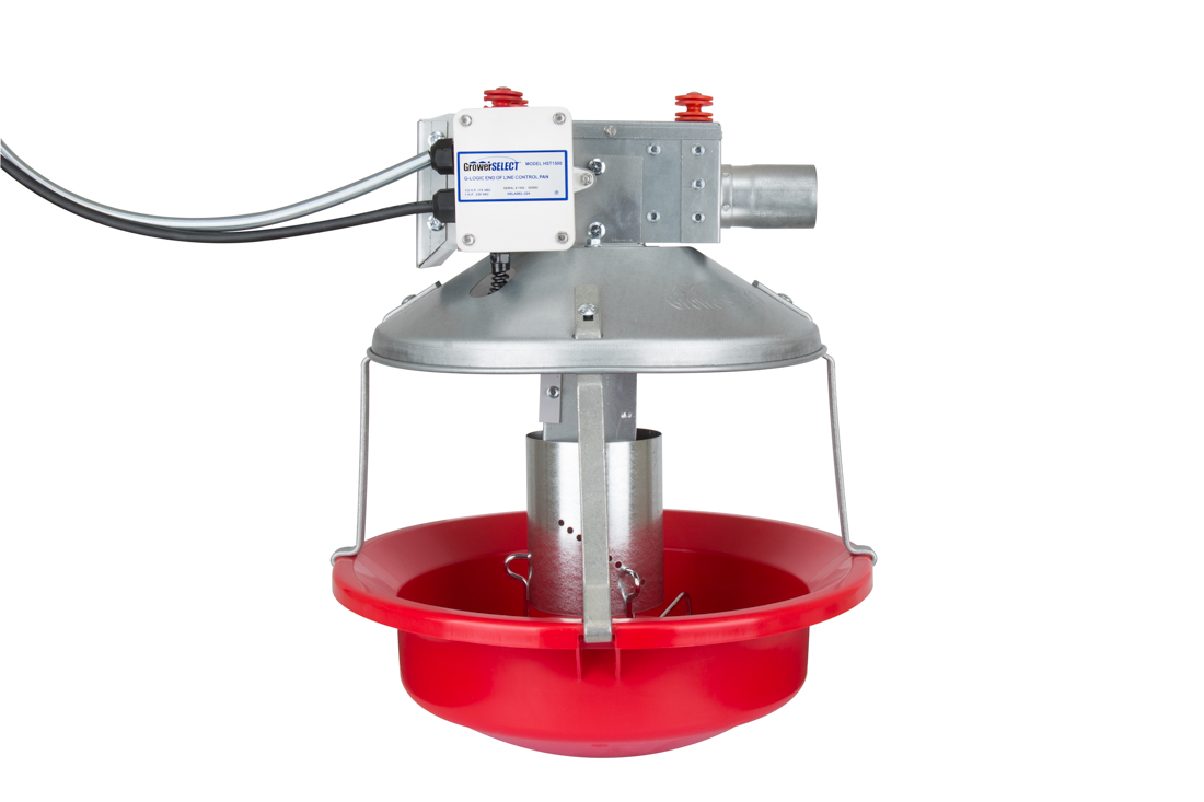 The GrowerSELECT® HST1500 Turkey Control Pan Feeder uses our G-Logic proximity sensor to monitor feed levels with improved reliability compared to traditional mechanical switches.
