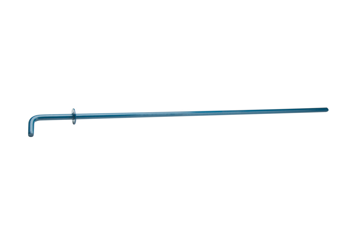 Hog Slat 1/2” diameter steel gate rod with bend and 28” below washer for use on front gates.